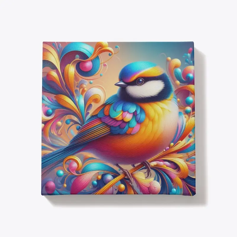 AI Colorful Bird Wall Art