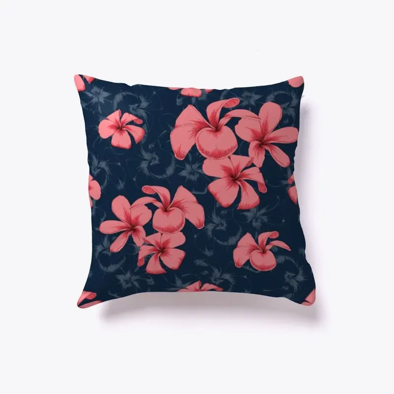 Pink Flower Blue Base Color: Pillow