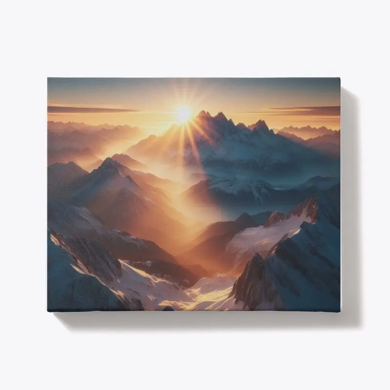 AI Mountainscape Wall Art