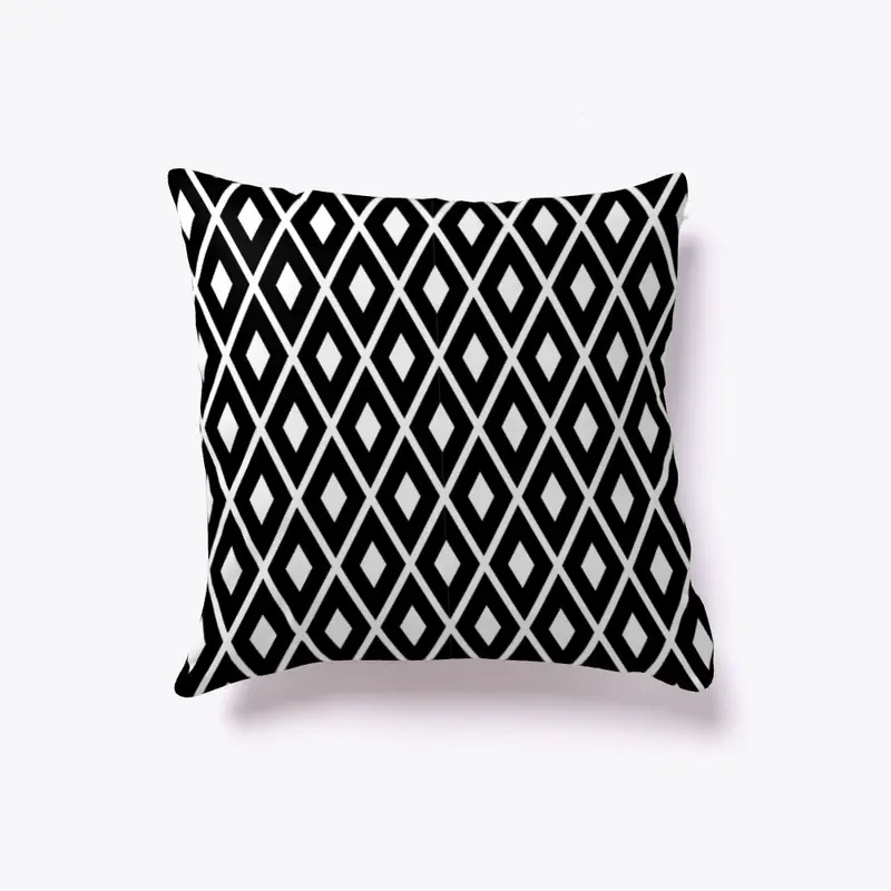 Black and White Pattern Pillow Design