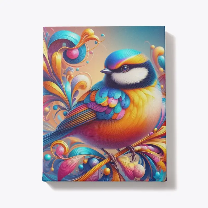 AI Colorful Bird Wall Art