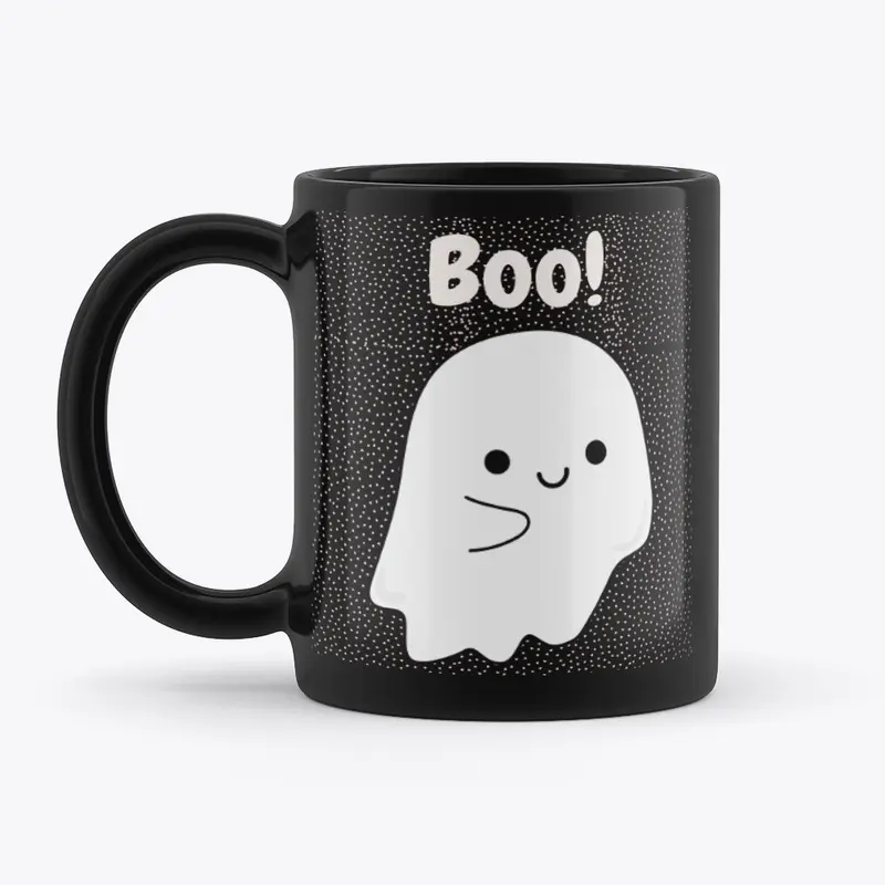 Drinkware Black Mug Boo